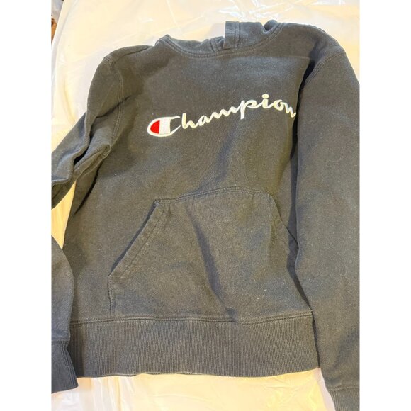 Champion Black Youth Size Medium 6/8 Hoodie Hooded Sweatshirt Sporty - Picture 1 of 3
